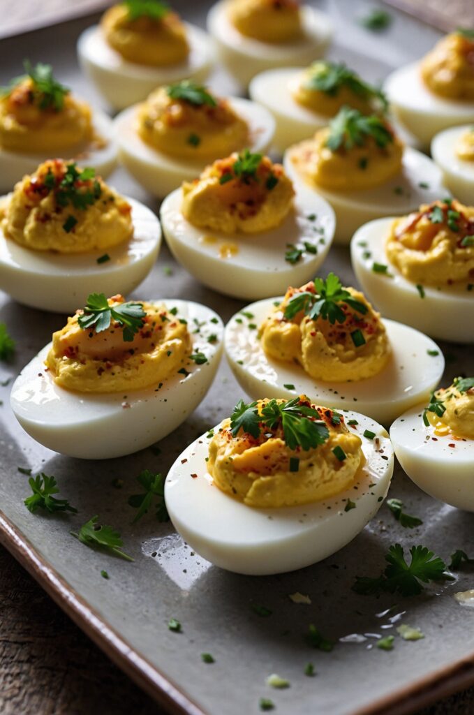 What is deviled egg filling made of