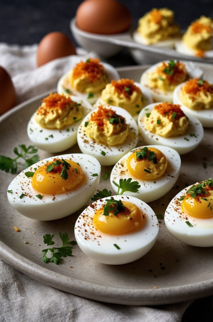 What is deviled egg filling made of