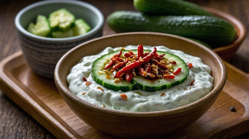 How do you spice up raw cucumbers