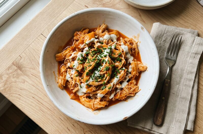 High Protein Buffalo Shredded Chicken