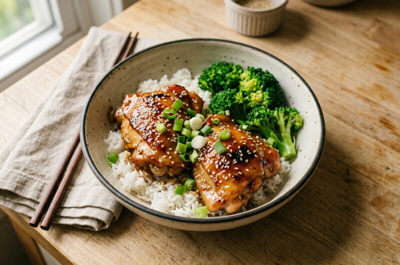 Honey Garlic Crockpot Chicken Thighs