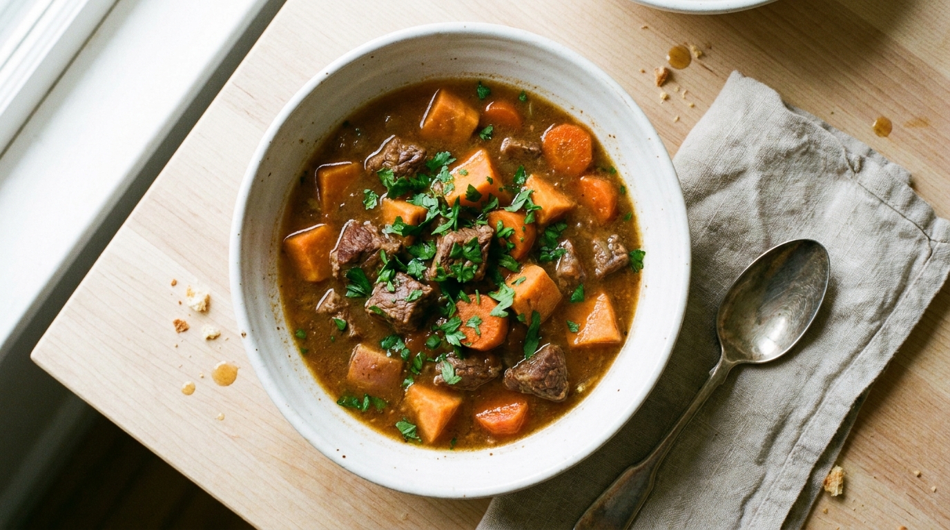 Crockpot Beef & Sweet Potato Stew