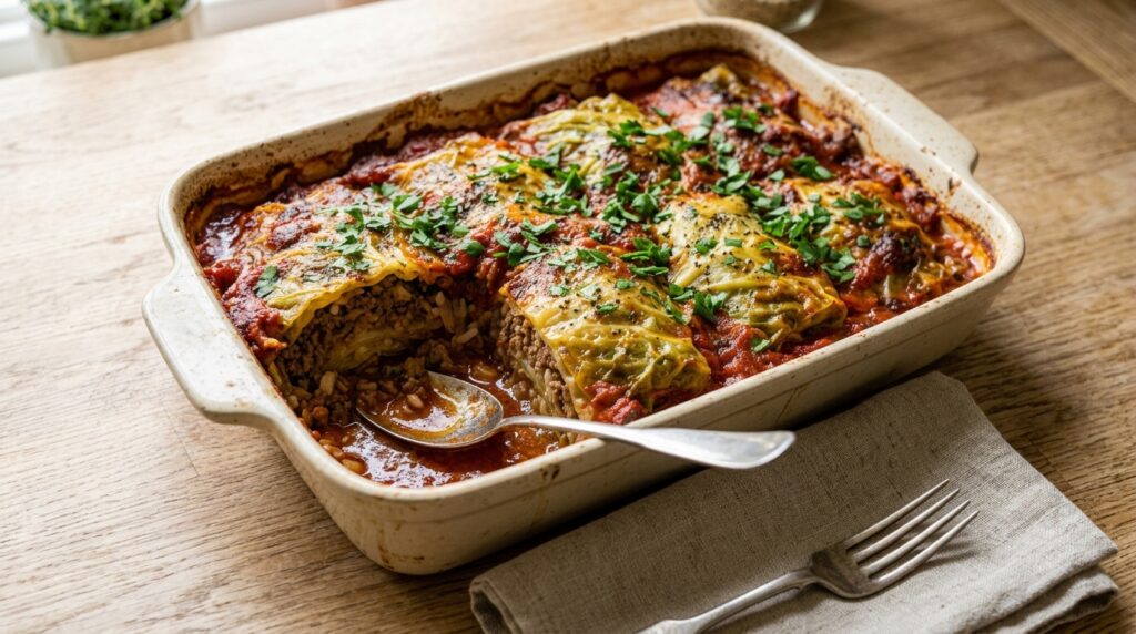 Crockpot Cabbage Roll Casserole