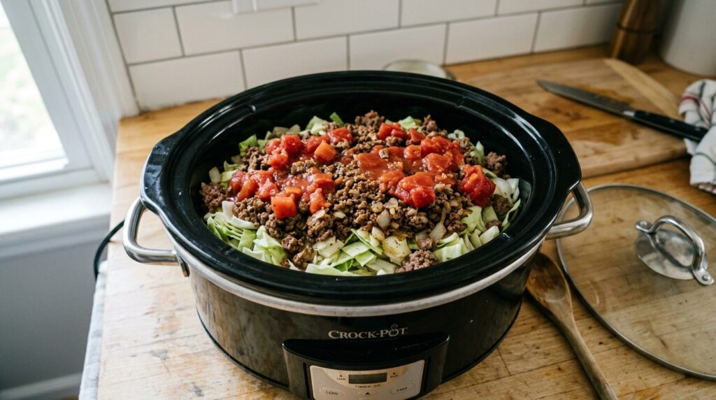 Crockpot Cabbage Roll Casserole