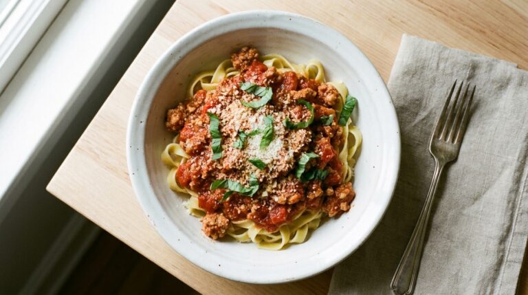 Crockpot Ground Turkey Bolognese