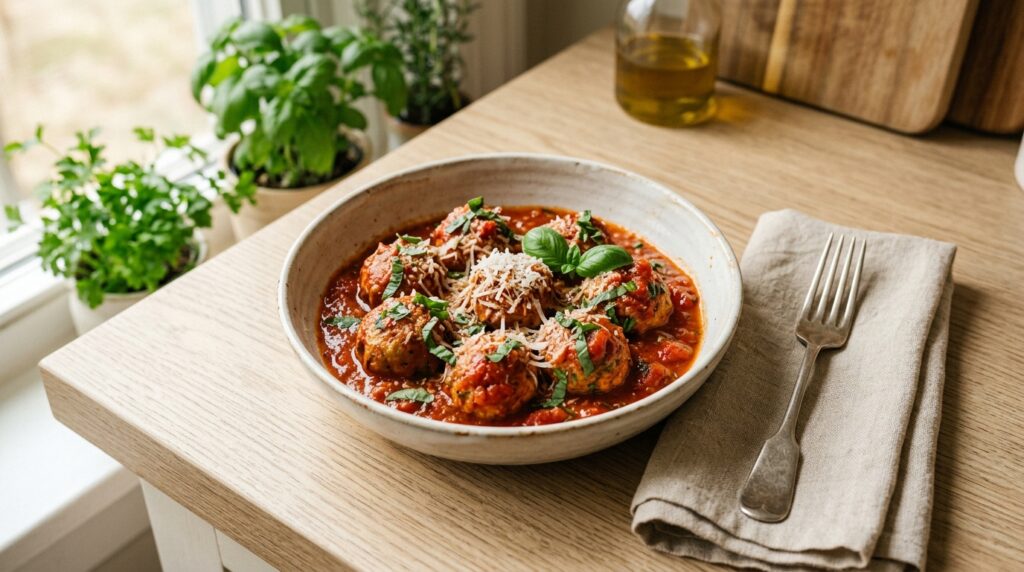 Crockpot Turkey Zucchini Meatballs 