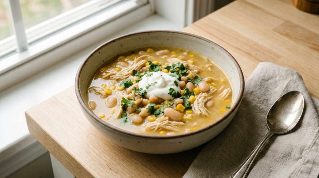Crockpot White Bean Chicken Chili