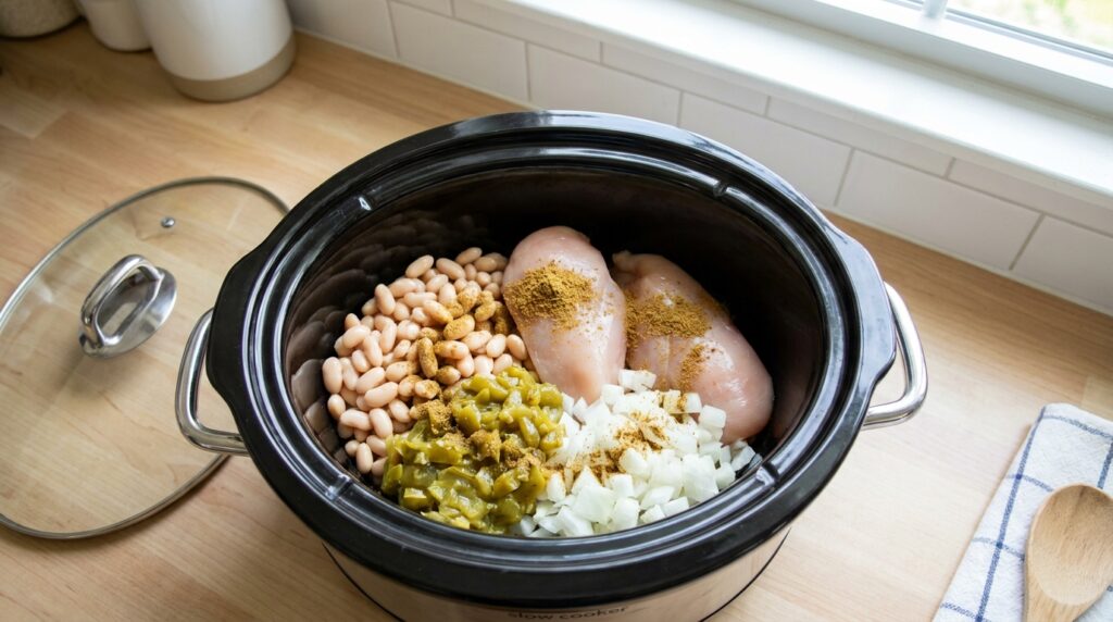 Crockpot White Bean Chicken Chili