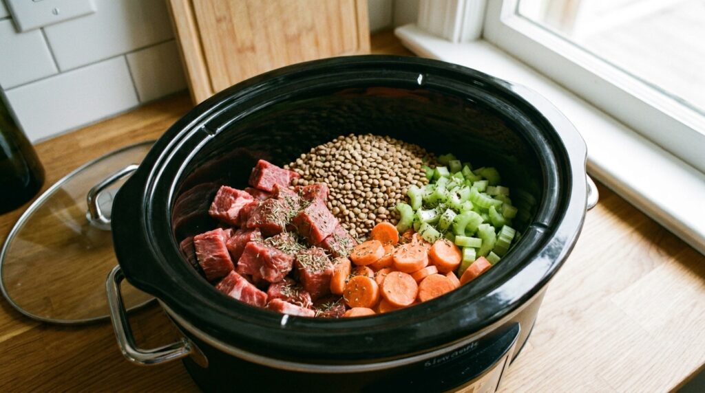 Crockpot Beef & Lentil Soup