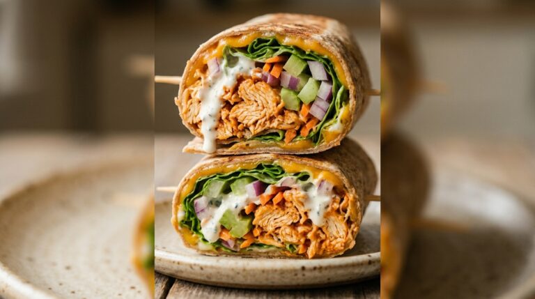 High-Protein Buffalo Chicken Wrap