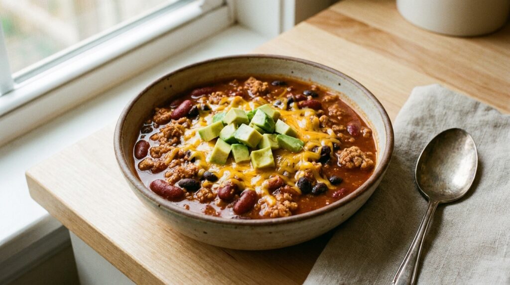 High-Protein Crockpot Turkey Chili
