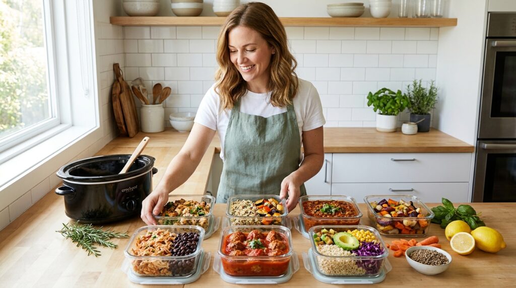 Healthy meal-prep containers ready for the week