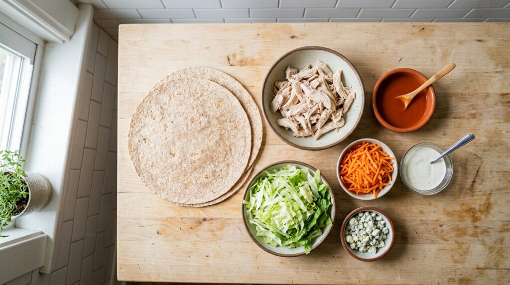 High-Protein Buffalo Chicken Wrap