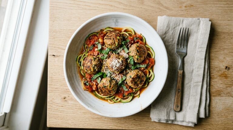 Crockpot Turkey Zucchini Meatballs