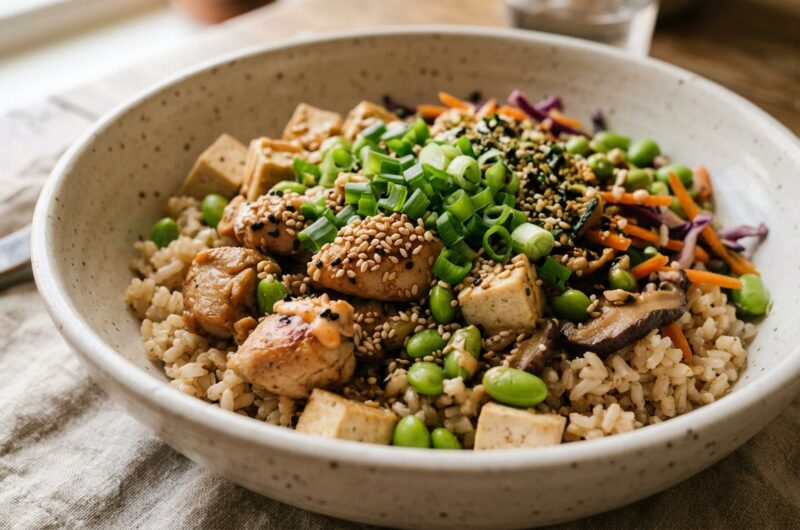 High-Protein Rice Bowl