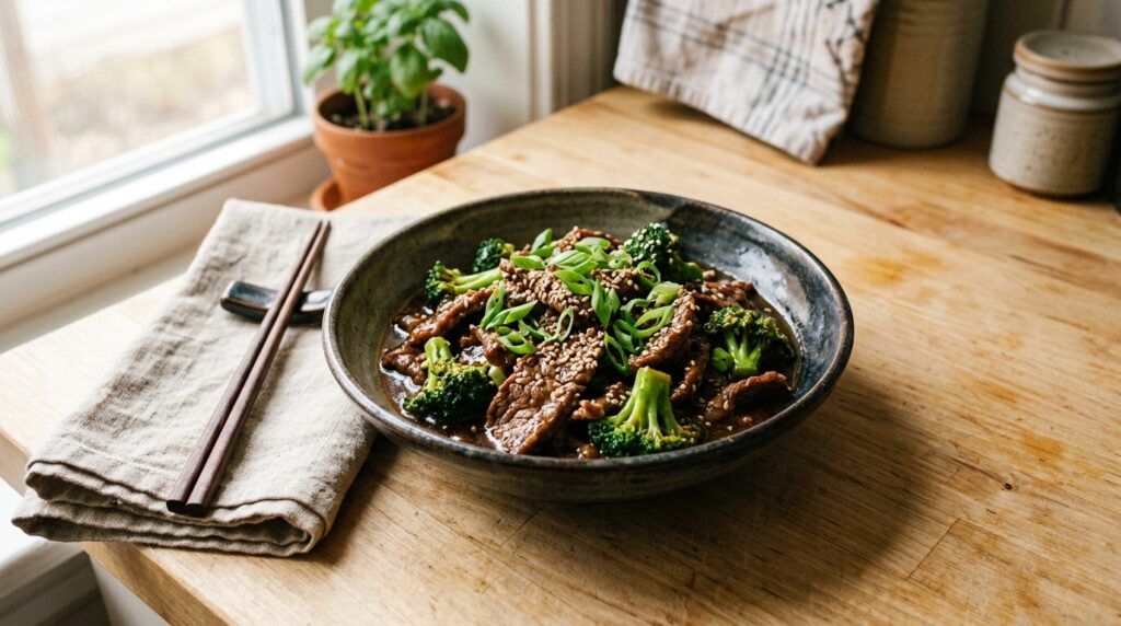 Low-Carb Crockpot Beef & Broccoli