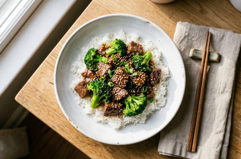 Low-Carb Crockpot Beef & Broccoli