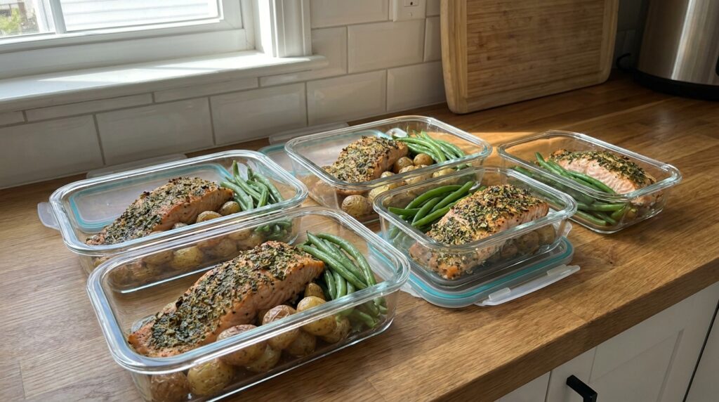 Baked Salmon Dinner