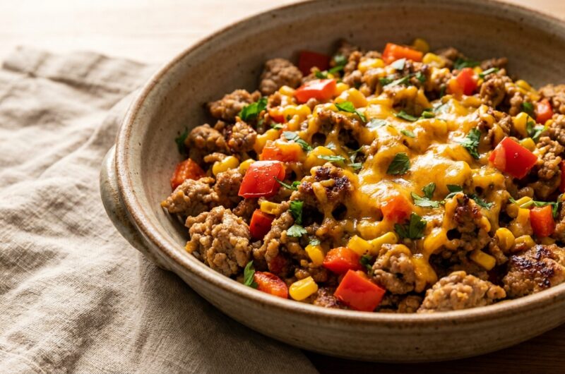 High-Protein Ground Turkey Skillet Dinner