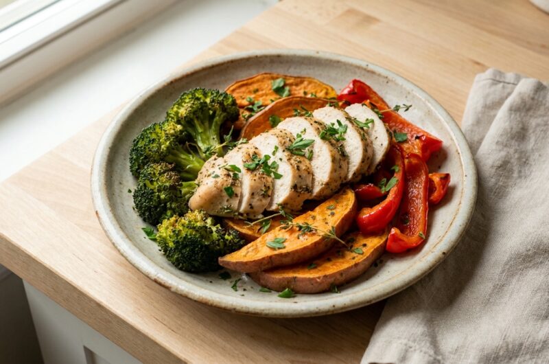 High-Protein Sheet Pan Chicken Dinner