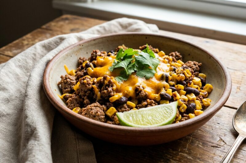 High-Protein Ground Beef Skillet Dinner