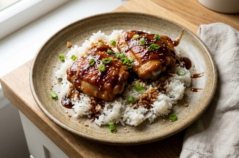 High-Protein Honey Garlic Chicken Thighs